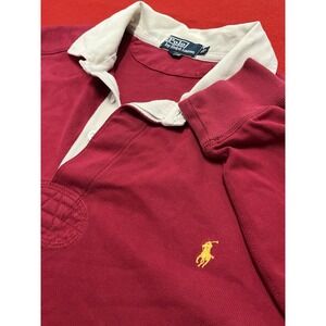 Men's Size 2XL Polo Ralph Lauren Rugby Shirt Red Sports Professional Classy